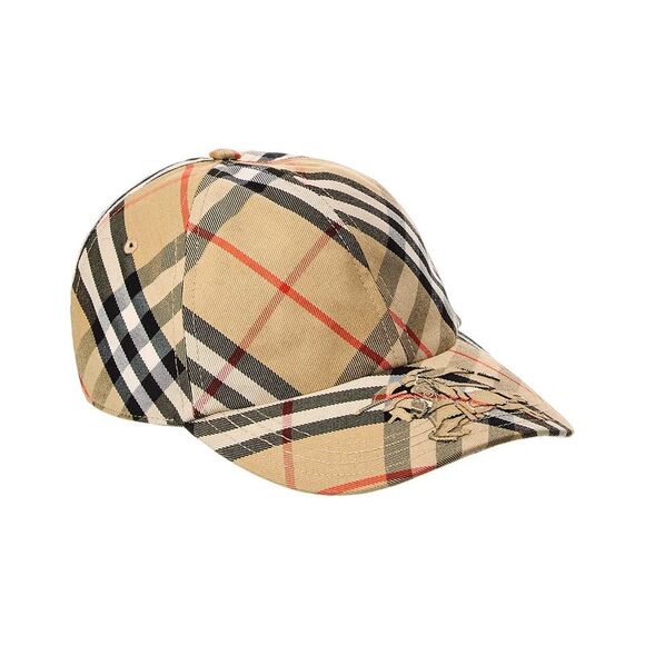 Burberry Check Baseball Cap, Brown - Picture 1 of 2